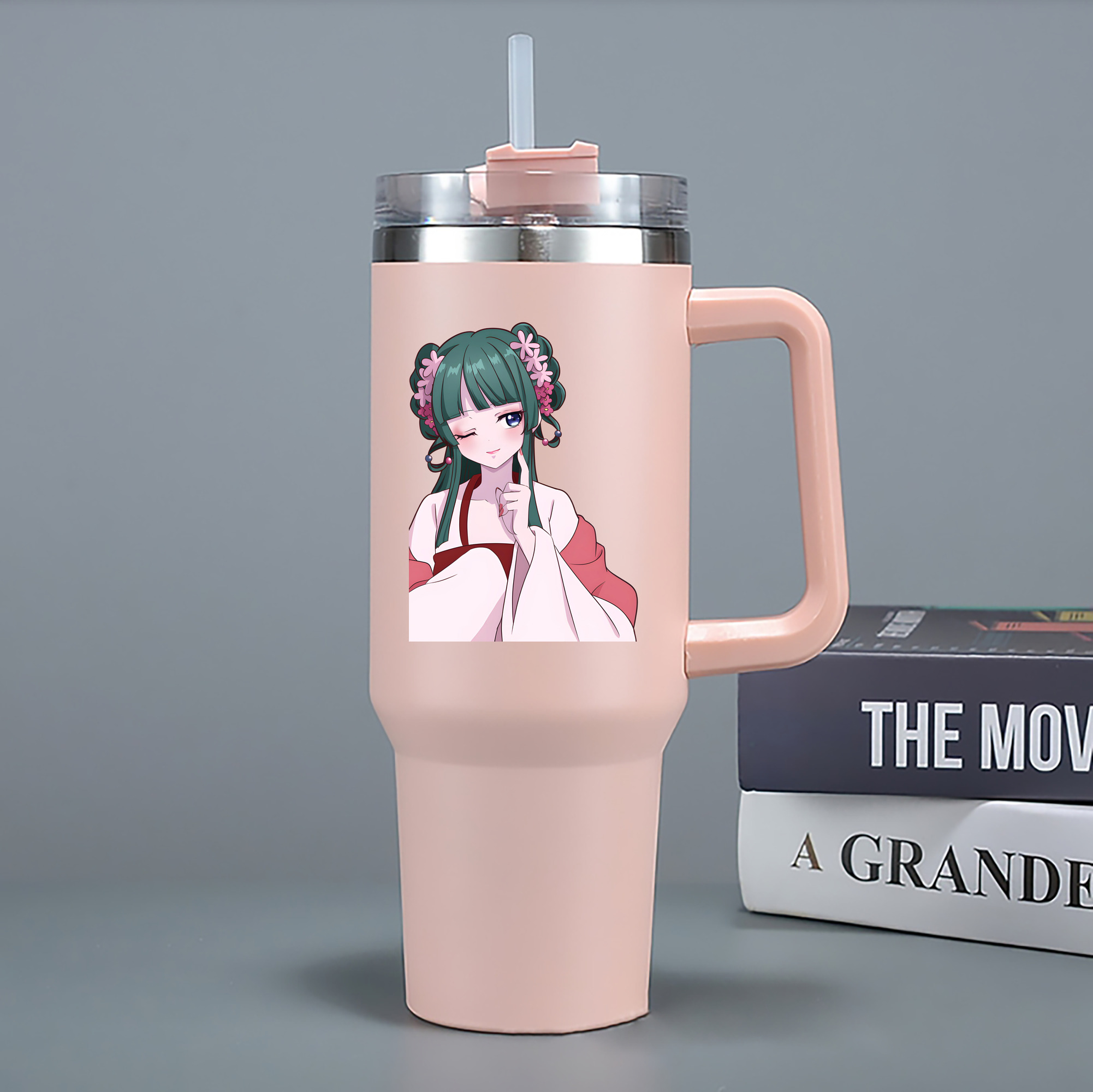 （画像用） 薬屋のひとりごと The Apothecary Diaries 1200mL車用タンブラー - クリスタルステッカー（プラスチックストロー付き）